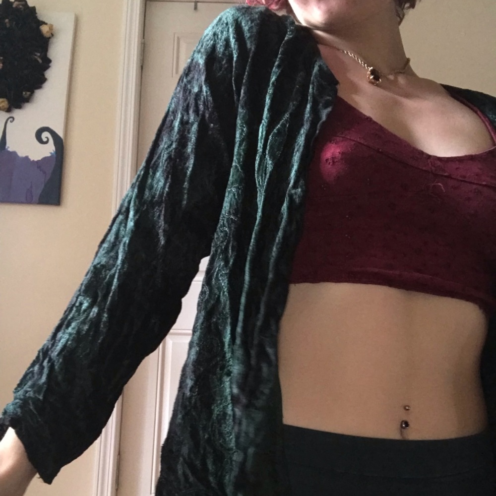 Vintage crushed velvet sweater